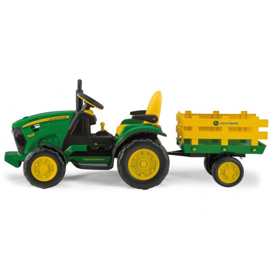 Peg Perego John Deere Ground Force 12v Tractor with Trailer