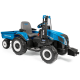 Peg Perego New Holland T8 12v Tractor with Trailer, Blue