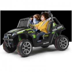 Peg Perego Polaris Ranger RZR 24v Electric Two Seater off Road Vehicle, Green Shadow