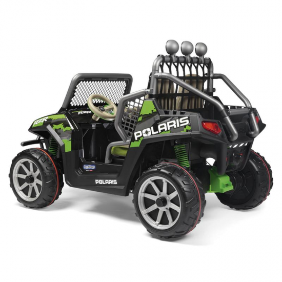 Peg Perego Polaris Ranger RZR 24v Electric Two Seater off Road Vehicle, Green Shadow