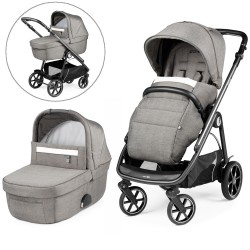 Peg Perego Veloce Stroller + Culla Grande Carrycot, City Grey