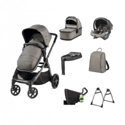 Peg Perego Ypsi 10 Piece Travel System Bundle 2, City Grey