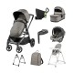 Peg Perego Ypsi 11 Piece Travel System Bundle 3, City Grey