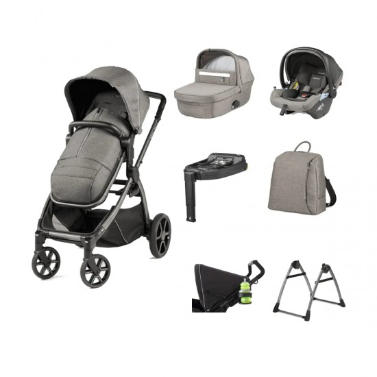 Peg Perego Veloce 10 Piece Travel System Bundle 2, City Grey