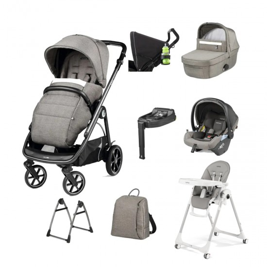 Peg Perego Veloce 11 Piece Travel System Bundle 3, City Grey