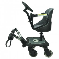 Roma 4 Rider Buggy Board + Toddler Seat, Bear