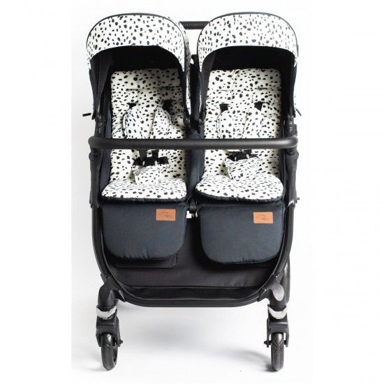 Roma Gemini 2 Double Twin Stroller + Carrycot, Dalmatian Roma Gemini 2 Double Twin Stroller + Carrycot, Dalmatian
