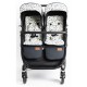 Roma Gemini 2 Double Twin Stroller + Carrycot, Dalmatian Roma Gemini 2 Double Twin Stroller + Carrycot, Dalmatian