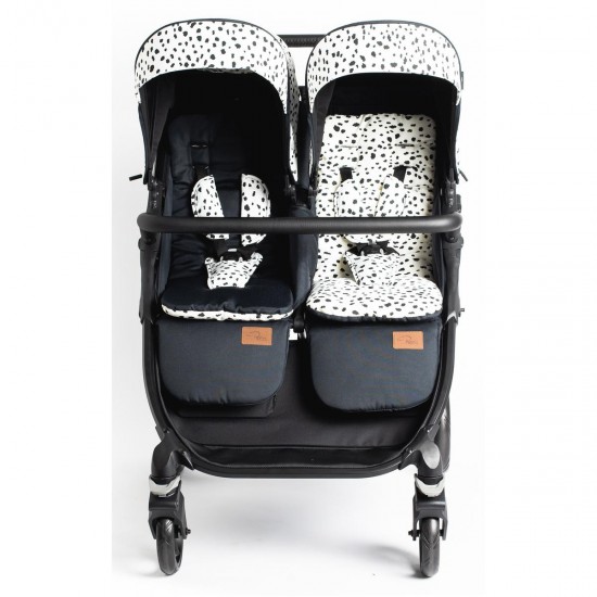 Roma Gemini 2 Double Twin Stroller + Carrycot, Dalmatian Roma Gemini 2 Double Twin Stroller + Carrycot, Dalmatian