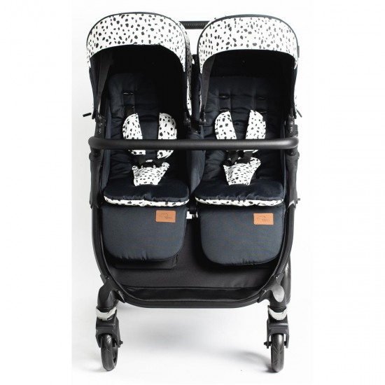 Roma Gemini 2 Double Twin Stroller + Carrycot, Dalmatian Roma Gemini 2 Double Twin Stroller + Carrycot, Dalmatian