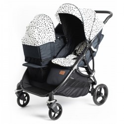 Roma Gemini 2 Double Twin Stroller + Carrycot, Dalmatian