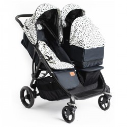 Roma Gemini 2 Double Twin Stroller + Carrycot, Dalmatian