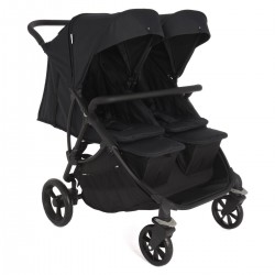 Roma Gemini 2 Double Twin Stroller, Jet Black