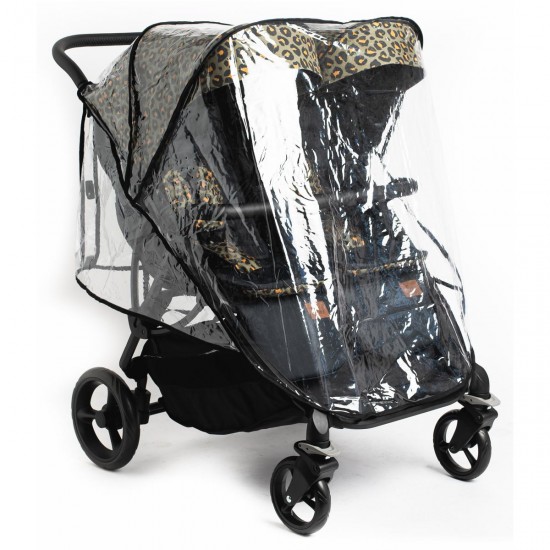 Roma Gemini 2 Double Twin Stroller + Carrycot, Khaki Leopard Roma Gemini 2 Double Twin Stroller + Carrycot, Khaki Leopard