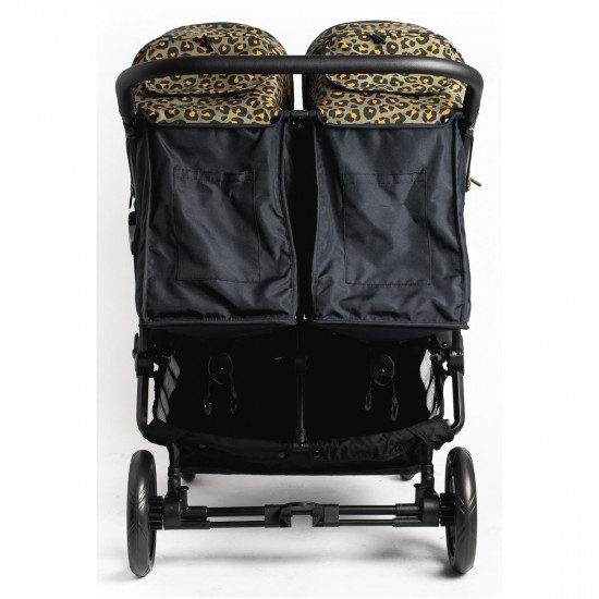 Roma Gemini 2 Double Twin Stroller + Carrycot, Khaki Leopard Roma Gemini 2 Double Twin Stroller + Carrycot, Khaki Leopard