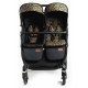 Roma Gemini 2 Double Twin Stroller + Carrycot, Khaki Leopard Roma Gemini 2 Double Twin Stroller + Carrycot, Khaki Leopard