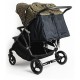 Roma Gemini 2 Double Twin Stroller + Carrycot, Khaki Leopard Roma Gemini 2 Double Twin Stroller + Carrycot, Khaki Leopard