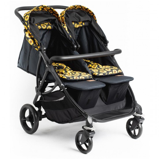 Roma Gemini 2 Double Twin Stroller, Sunflower Roma Gemini 2 Double Twin Stroller, Sunflower