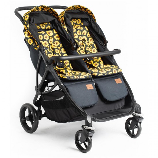 Roma Gemini 2 Double Twin Stroller, Sunflower Roma Gemini 2 Double Twin Stroller, Sunflower