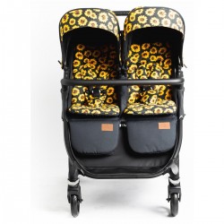 Roma Gemini 2 Double Twin Stroller, Sunflower
