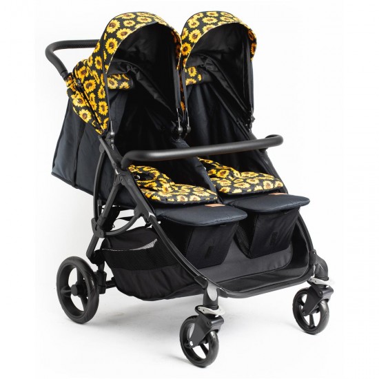Roma Gemini 2 Double Twin Stroller, Sunflower Roma Gemini 2 Double Twin Stroller, Sunflower