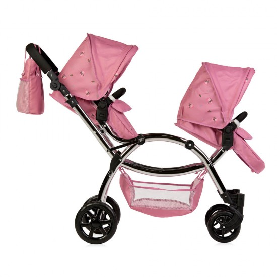 Roma Darcie Twin Dolls Pram, Pink - 3-16 years Roma Darcie Twin Dolls Pram, Pink - 3-16 years