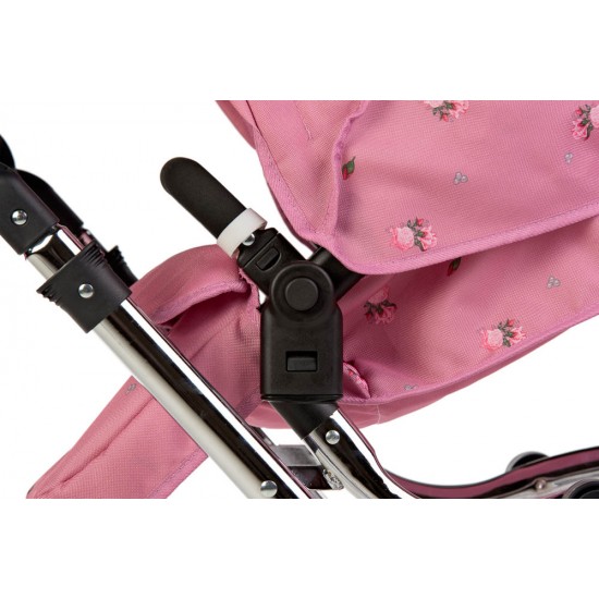 Roma Darcie Twin Dolls Pram, Pink - 3-16 years Roma Darcie Twin Dolls Pram, Pink - 3-16 years