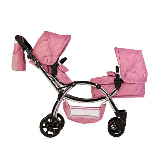Roma Darcie Twin Dolls Pram, Pink - 3-16 years Roma Darcie Twin Dolls Pram, Pink - 3-16 years