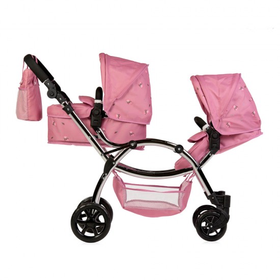Roma Darcie Twin Dolls Pram, Pink - 3-16 years Roma Darcie Twin Dolls Pram, Pink - 3-16 years