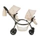 Roma Darcie Twin Dolls Pram, Cream - 3-16 years Roma Darcie Twin Dolls Pram, Cream - 3-16 years