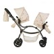 Roma Darcie Twin Dolls Pram, Cream - 3-16 years Roma Darcie Twin Dolls Pram, Cream - 3-16 years