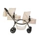 Roma Darcie Twin Dolls Pram, Cream - 3-16 years Roma Darcie Twin Dolls Pram, Cream - 3-16 years