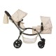 Roma Darcie Twin Dolls Pram, Cream - 3-16 years Roma Darcie Twin Dolls Pram, Cream - 3-16 years