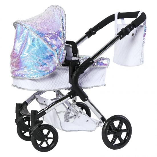 Roma Polly Single Dolls Pram, Mermaid - 3-9 years Roma Polly Single Dolls Pram, Mermaid - 3-9 years
