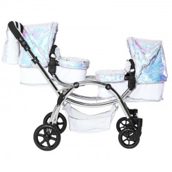 Roma Polly Twin Dolls Pram, Mermaid - 3-16 years