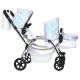 Roma Polly Twin Dolls Pram, Mermaid - 3-16 years Roma Polly Twin Dolls Pram, Mermaid - 3-16 years
