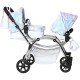 Roma Polly Twin Dolls Pram, Mermaid - 3-16 years Roma Polly Twin Dolls Pram, Mermaid - 3-16 years