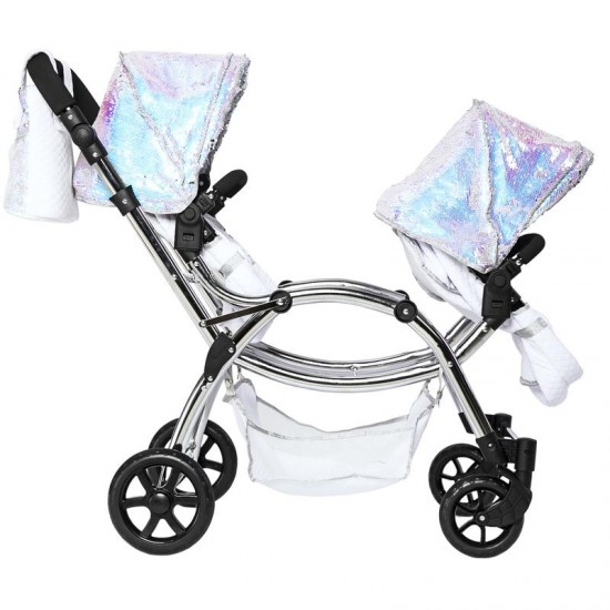 Roma Polly Twin Dolls Pram, Mermaid - 3-16 years Roma Polly Twin Dolls Pram, Mermaid - 3-16 years