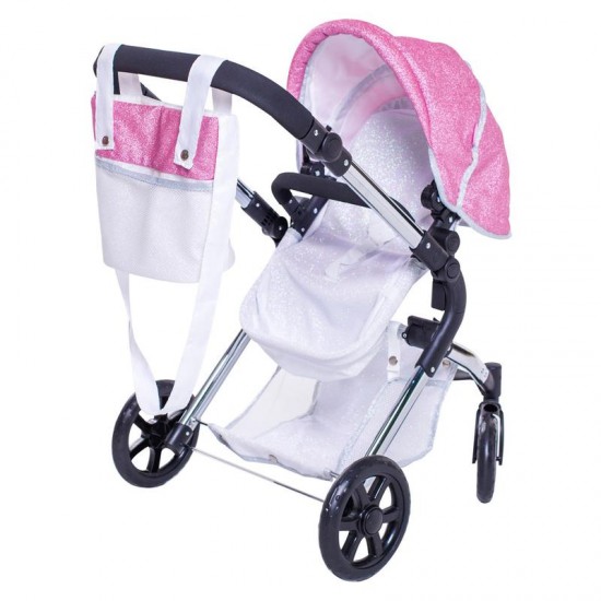 Roma Stephanie Single Dolls Pram, Sparkle - 3-9 years