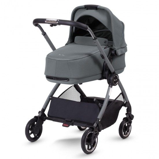 Silver Cross Dune + Compact Folding Carrycot & Ultimate Pack incl. Free Car Seat and Isofix Base, Glacier