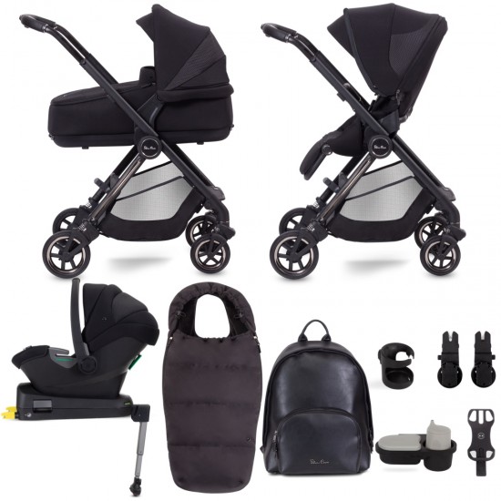 Silver Cross Dune + Compact Folding Carrycot & Ultimate Pack incl. Free Car Seat and Isofix Base, Space