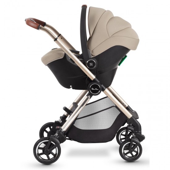 Silver Cross Dune + First Bed Folding Carrycot & Travel Pack, Stone