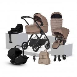 Silver Cross Reef 2 Glide i-Size Travel System Bundle + Accessories, Mocha