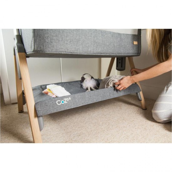 Tutti Bambini CoZee Bedside Crib, Oak & Charcoal