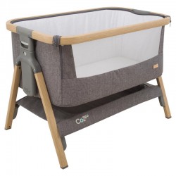 Tutti Bambini CoZee Bedside Crib, Oak & Charcoal