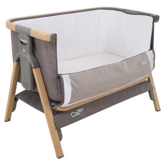 Tutti Bambini CoZee Bedside Crib, Oak & Charcoal