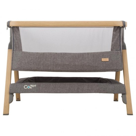 Tutti Bambini CoZee Bedside Crib, Oak & Charcoal