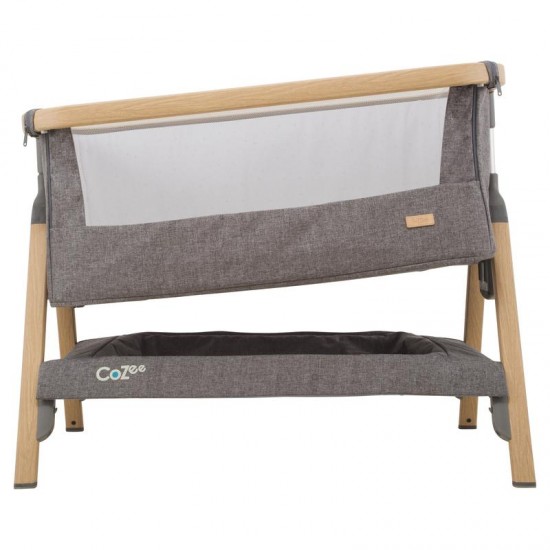 Tutti Bambini CoZee Bedside Crib, Oak & Charcoal
