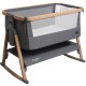 Tutti Bambini CoZee Air Bedside Crib, Oak & Charcoal