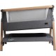 Tutti Bambini CoZee Air Bedside Crib, Oak & Charcoal